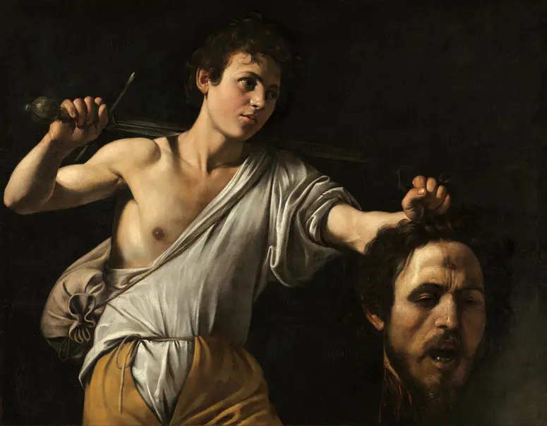 David mit dem Haupt des Goliath
