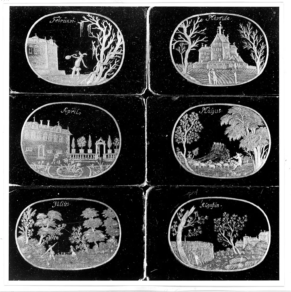 Scheibe mit Monatsdarstellung (Mai)