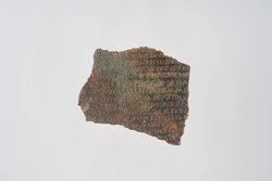 Tafelfragment mit Lex acilia repetundarum (VS) und Lex agraria (RS)