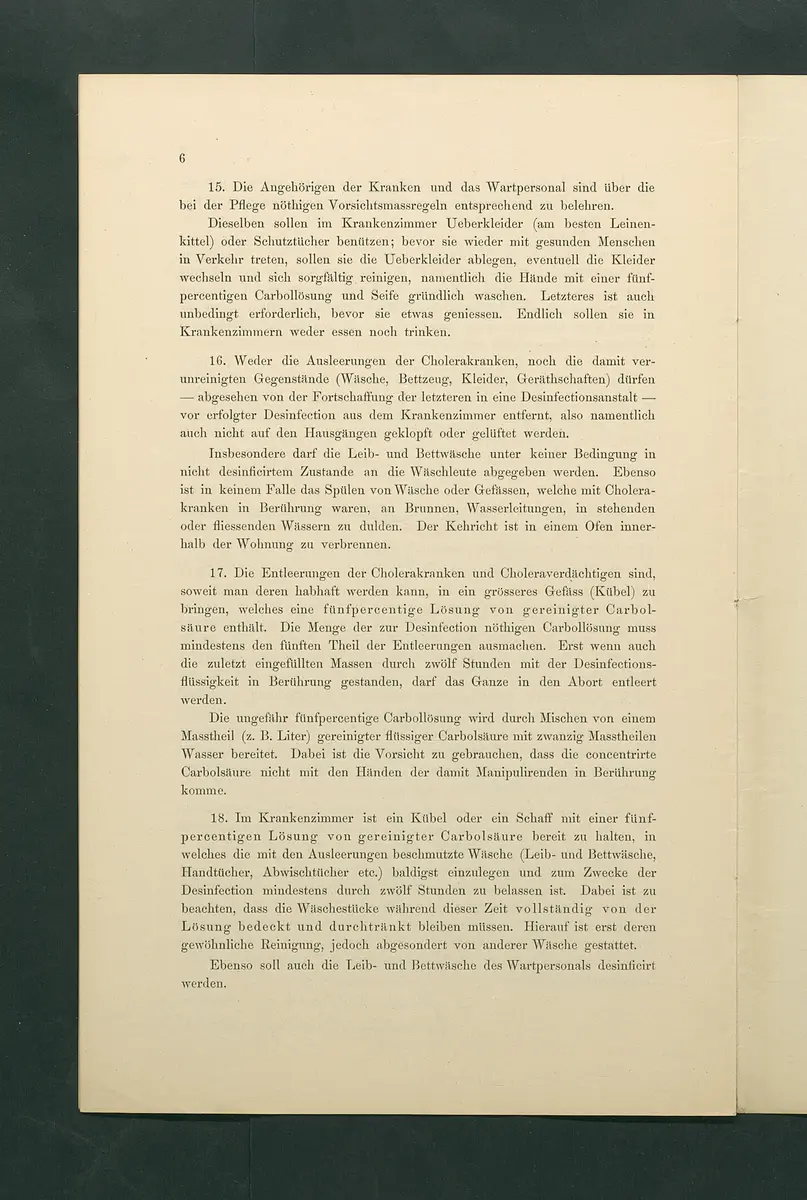 Maßregeln betreffend Cholera
