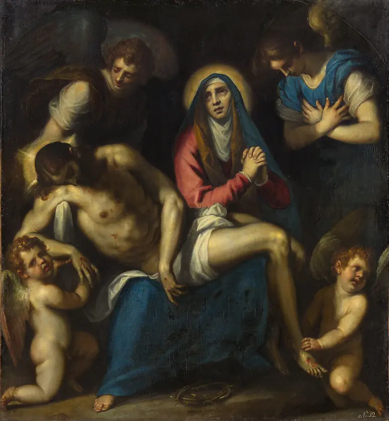 Pietà mit Engeln