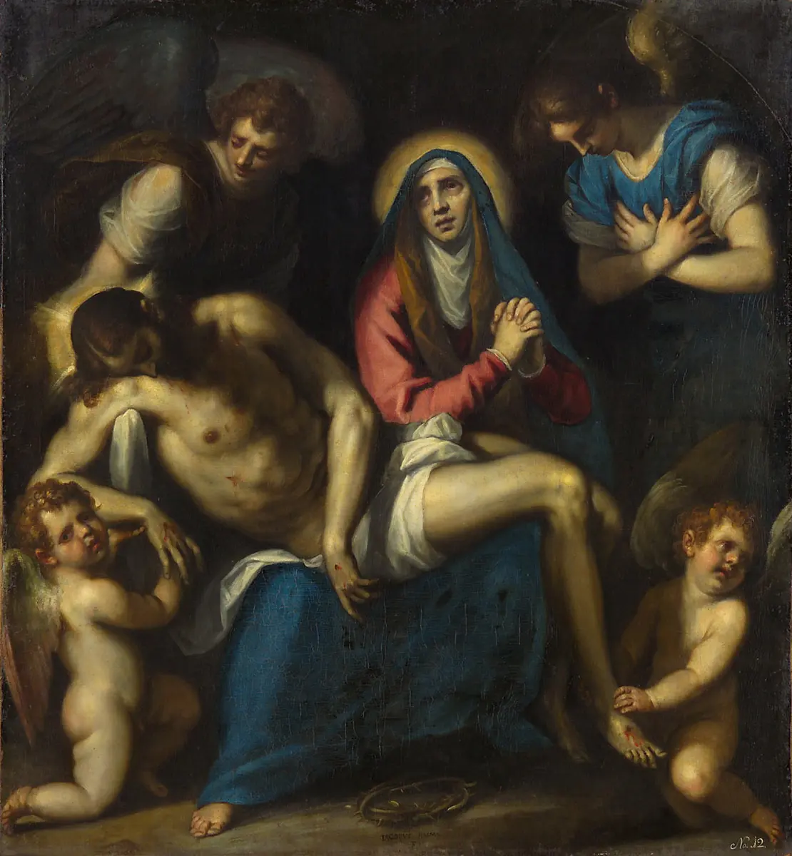 Pietà mit Engeln