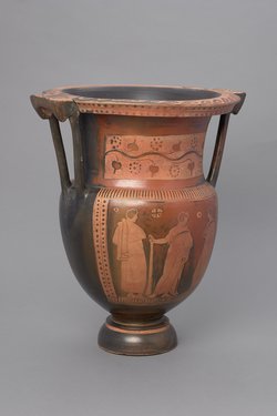 Jüngling, Mänade und Dionysos