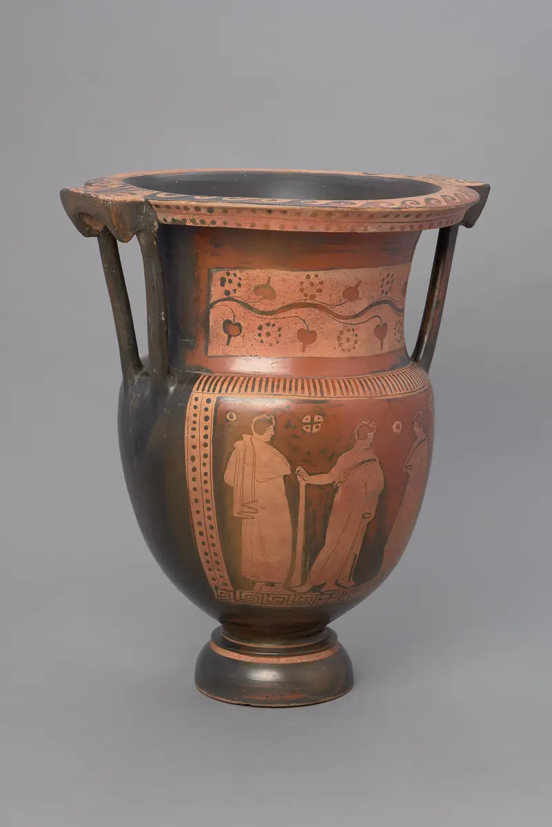 Jüngling, Mänade und Dionysos