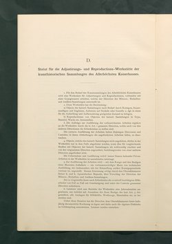 Bestimmungen für den Dienstbetrieb in den kunsthistorischen Sammlungen des Allerhöchsten Kaiserhauses