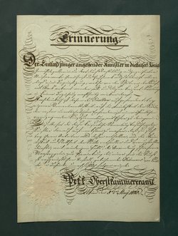 Erinnerung des Oberstkämmereramtes betreffend die Nachbildung von Gemälden