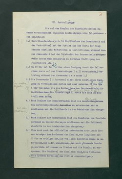 Entwurf einer Feuerlöschordnung für das Kunsthistorische Museum, 1926
