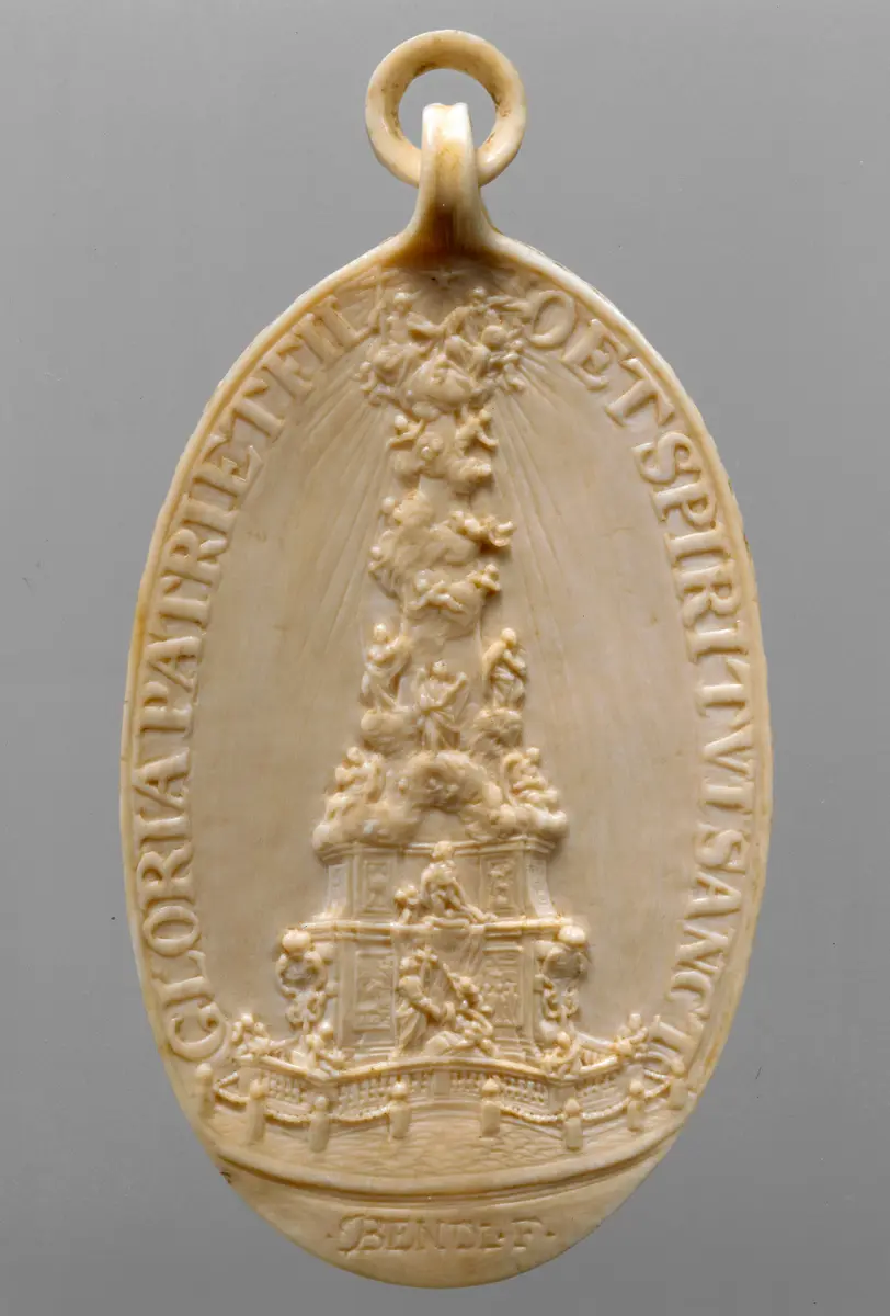 Gedenkmedaillon auf die Errichtung der Pestsäule