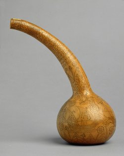 Flaschenkürbis, Schnitzarbeit, Naturalie, Kürbis