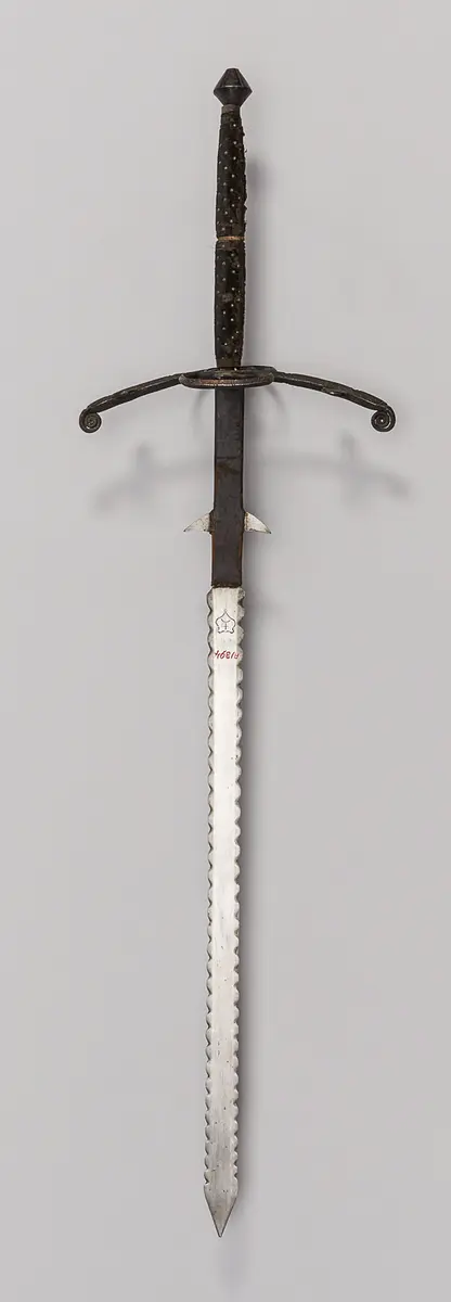 Bihänder mit geflammter Klinge (Flamberg)