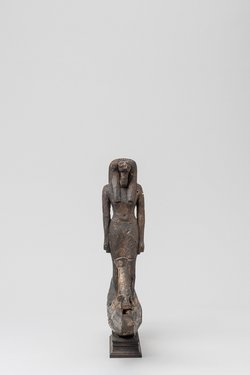 Figur des ibisköpfigen Gottes Thot, in einer Barke stehend