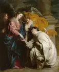 Mystische Verlobung des heiligen Hermann Joseph mit Maria