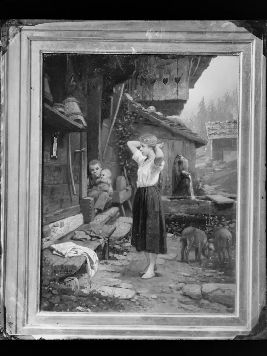 Ländliche Toilette