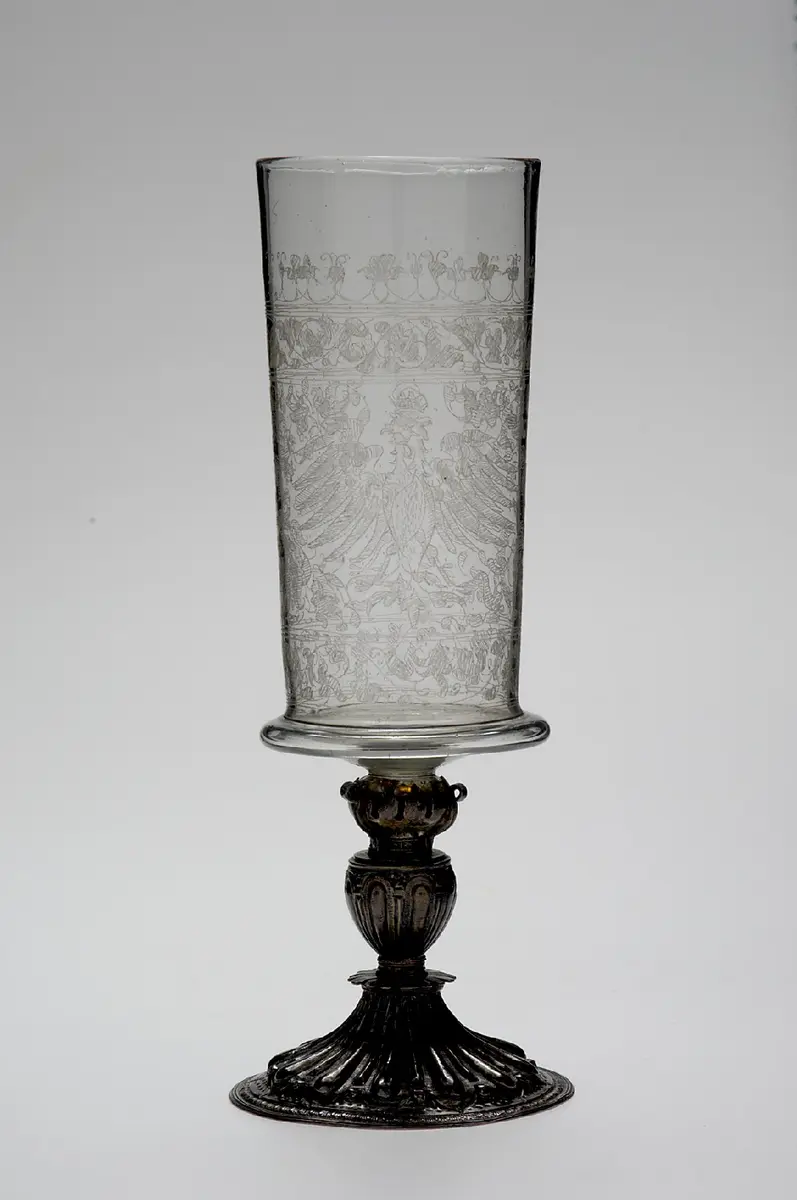 Pokal mit diamantgraviertem Tiroler Adler
