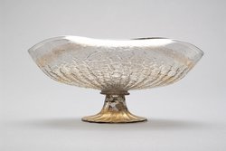 Scherzgefäß, Schiffchen aus Glas, Glas