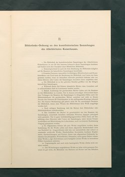 Bestimmungen für den Dienstbetrieb in den kunsthistorischen Sammlungen des Allerhöchsten Kaiserhauses