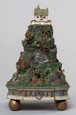 Aufsatz mit Kompass, Handstein, Aufsatz