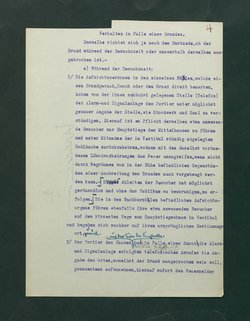 Entwurf einer Feuerlöschordnung für das Kunsthistorische Museum, 1926
