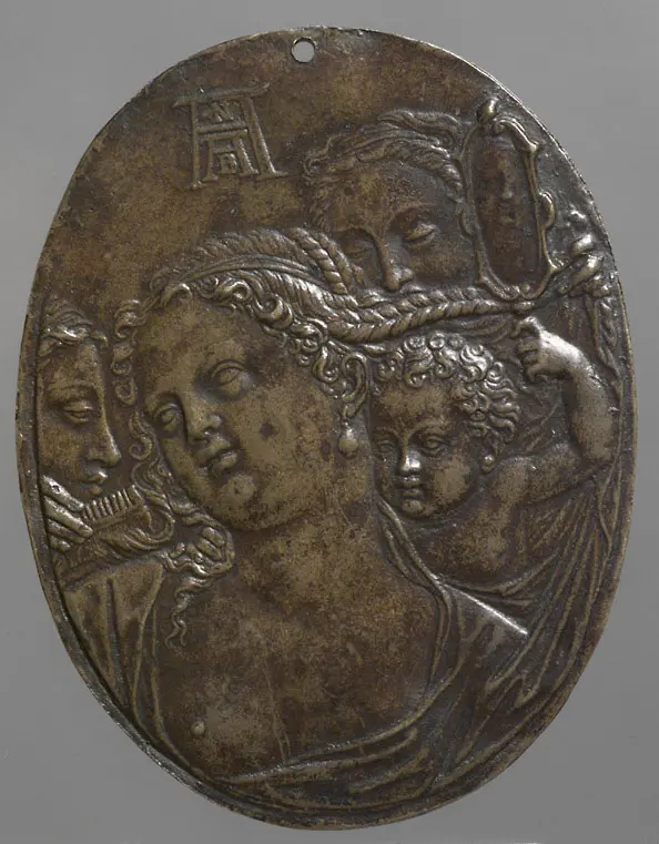 Plakette mit Toilette der Venus