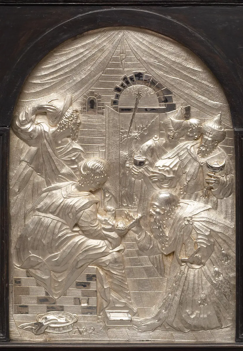 Altärchen mit der Anbetung der hll. drei Könige (Epiphanie)