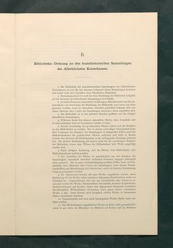 Bestimmungen für den Dienstbetrieb in den kunsthistorischen Sammlungen des Allerhöchsten Kaiserhauses