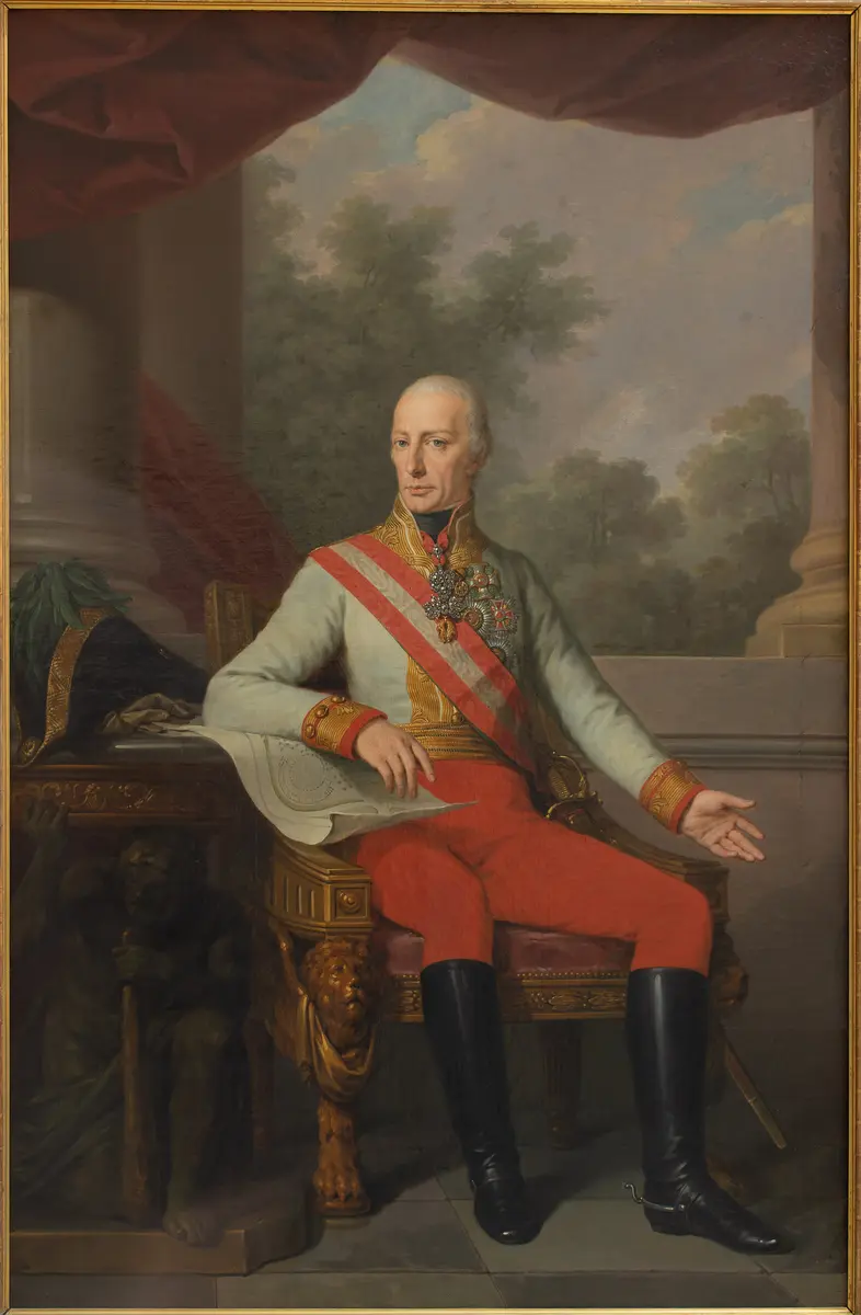 Kaiser Franz I. (II.) (1768-1835) in Marschallsuniform, sitzend