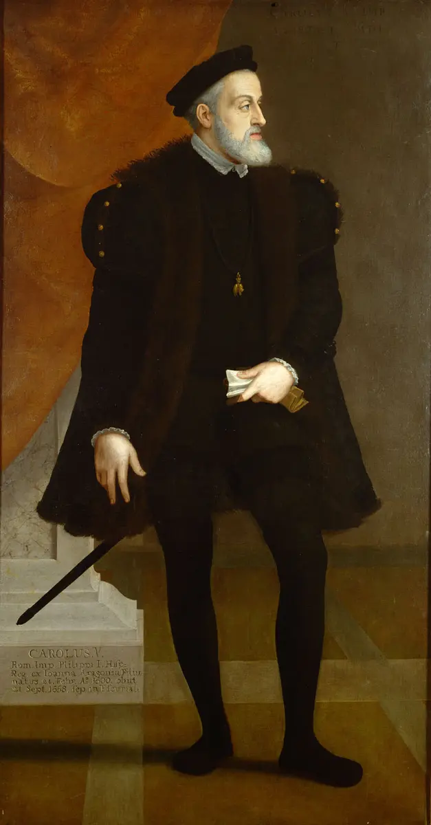 Kaiser Karl V. (1500-1558) als Fünfzigjähriger in ganzer Figur