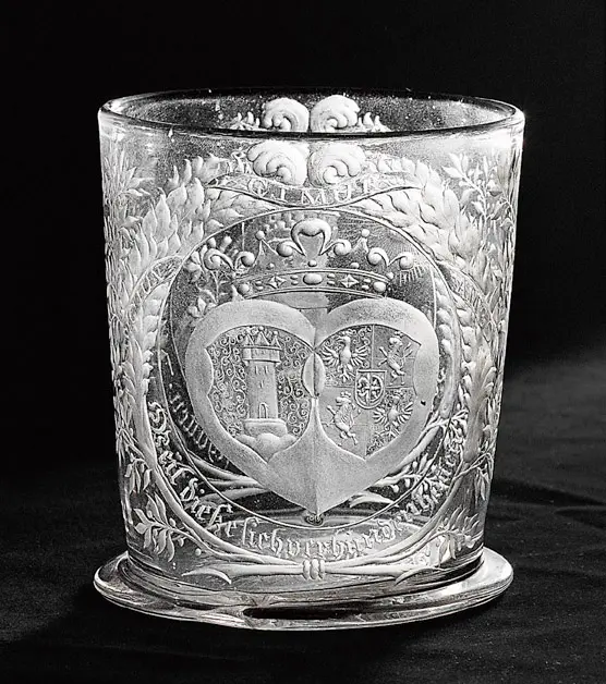 Becher mit Nürnberger Patrizierwappen Harssdörffer und Fürer