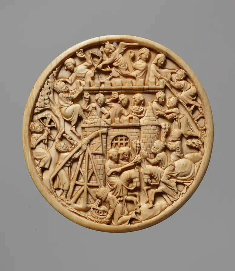 Back of a Mirror with the Storming of the Castle of Love
