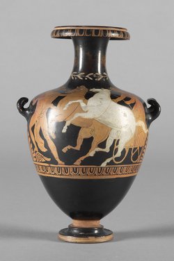 Hermes vor einem Zweigespann