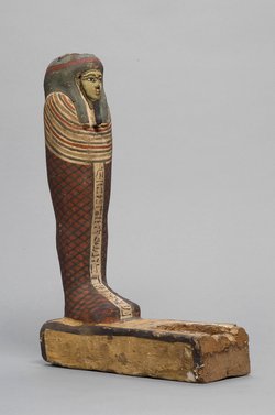 Ptah-Sokar-Osiris-Statuette der Hausherrin Anch-en-es-it-es auf Sockel