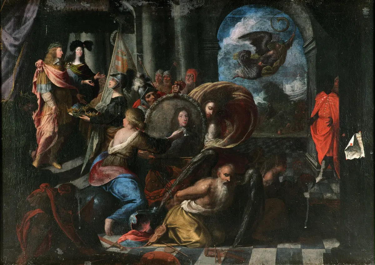 Allegorie auf die Hochzeit Erzherzog Ferdinand Karls (1628-1662) mit der Prinzessin Anna de' Medici (1616-1676)