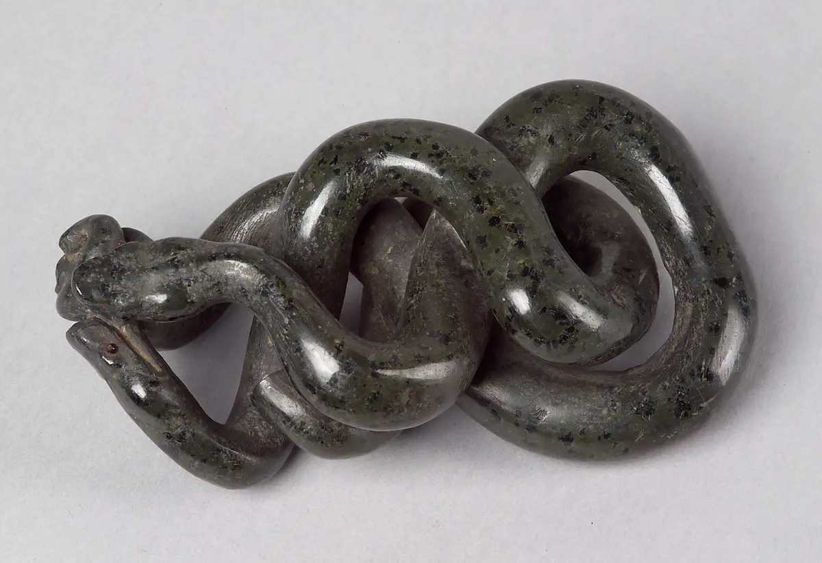 Tierabguss, Zwei Schlangen, Schlangen, Serpentin