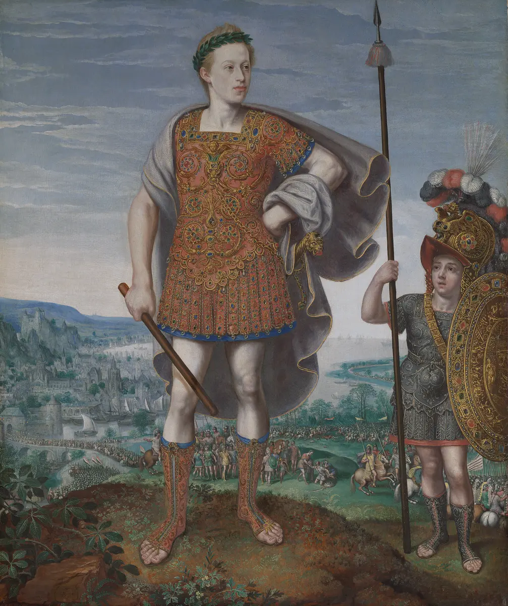 Kaiser Matthias (1557-1619), Bildnis als Erzherzog in ganzer Figur, als P. Cornelius Scipio Africanus maior