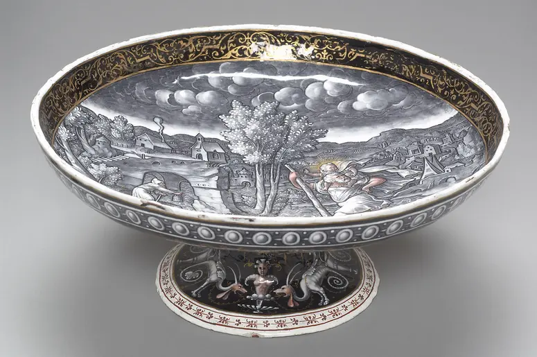 Bowl showing the Miracle of Saint Christopher