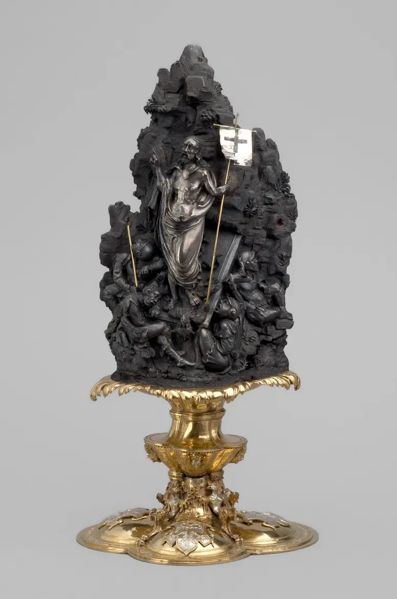 Handstein mit der Auferstehung Christi und Kaiser Karl V. nach der Schlacht von Pavia