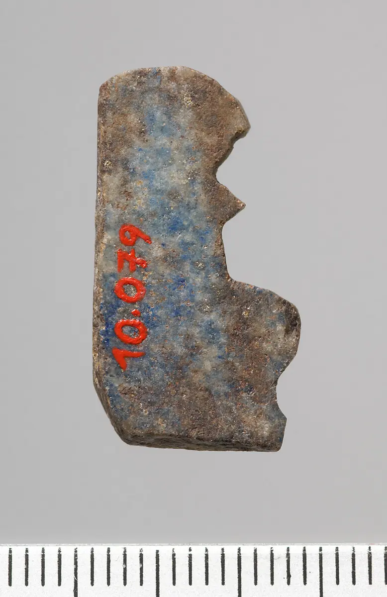 Falkenköpfiger (?) Gott, hockend