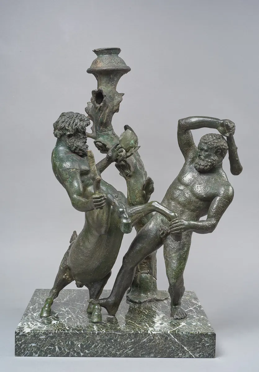 Herakles und Kentaur im Kampf