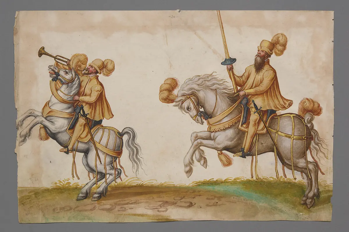 Blatt aus dem Turnierbuch Erzherzog Ferdinands II.