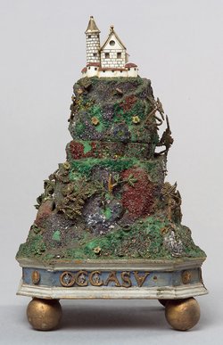 Aufsatz mit Kompass, Handstein, Aufsatz