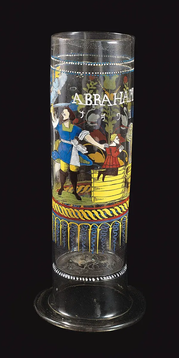 Stangenglas mit der Prüfung Abrahams
