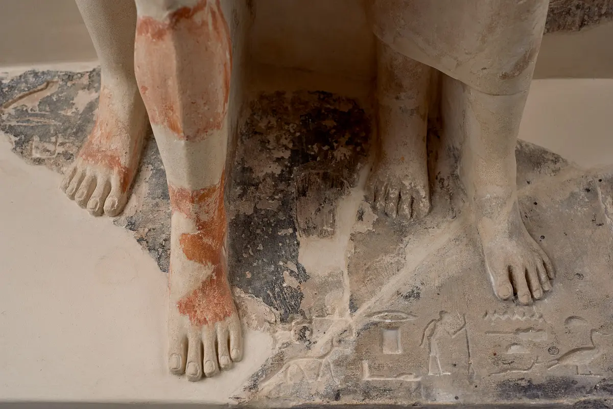 Gruppenstandbild des Hetep-seschat und einer Frau