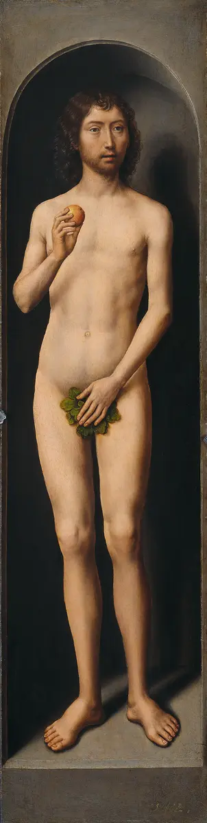 Außenflügel des Johannesaltärchens: Adam
