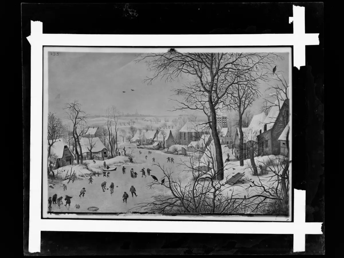 Winterlandschaft mit Vogelfalle