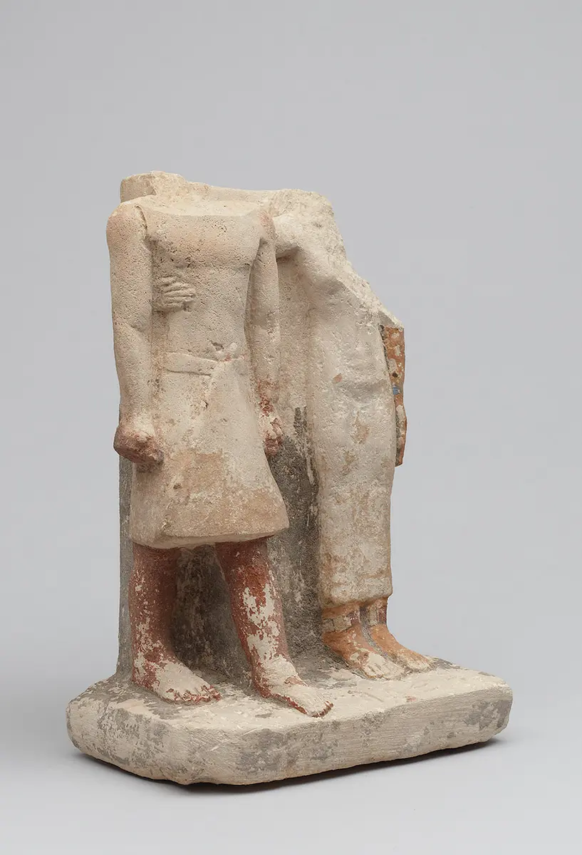 Kopflose Zweiergruppe des Schepses-ptah und seiner Frau Ni-si-redi