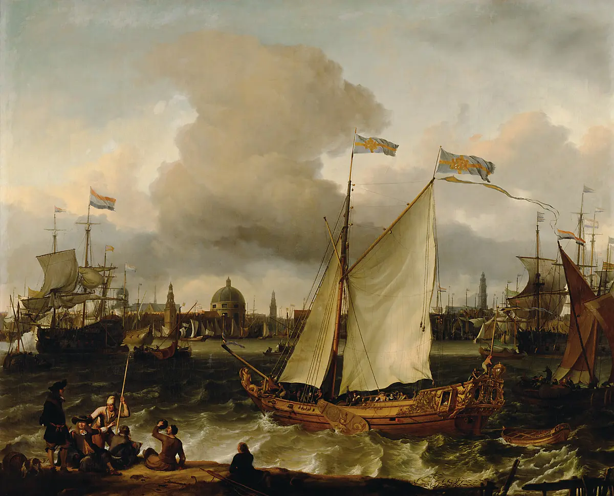 The Swedish Yacht Lejonet on the IJ River at Amsterdam