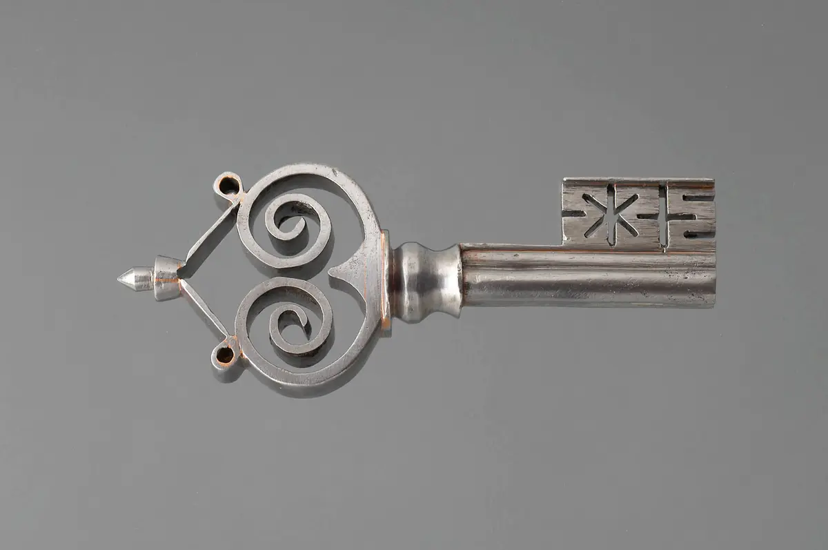 Schlüssel, Gerät, Schlüssel mit lyraförmigem Griff