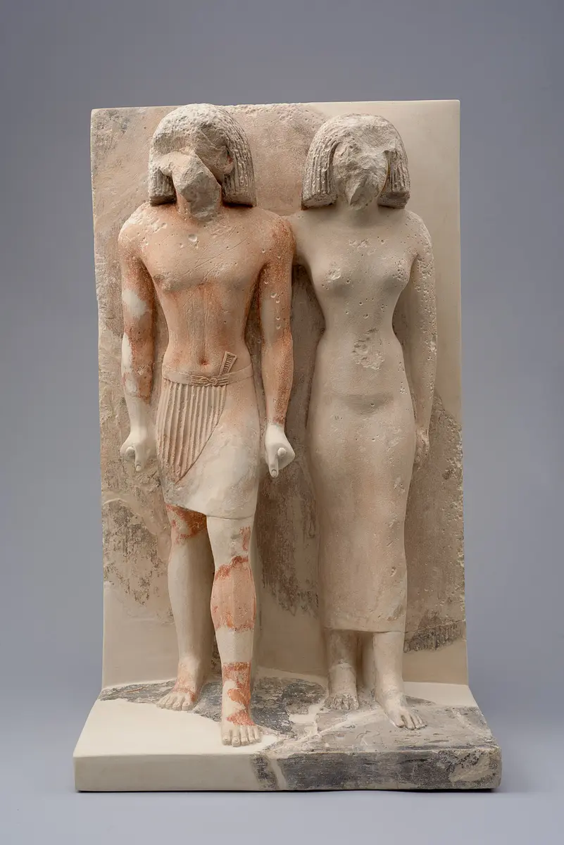 Gruppenstandbild des Hetep-seschat und einer Frau