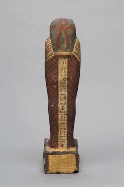 Ptah-Sokar-Osiris-Statuette der Hausherrin Anch-en-es-it-es auf Sockel