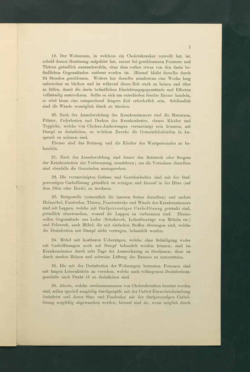 Maßregeln betreffend Cholera